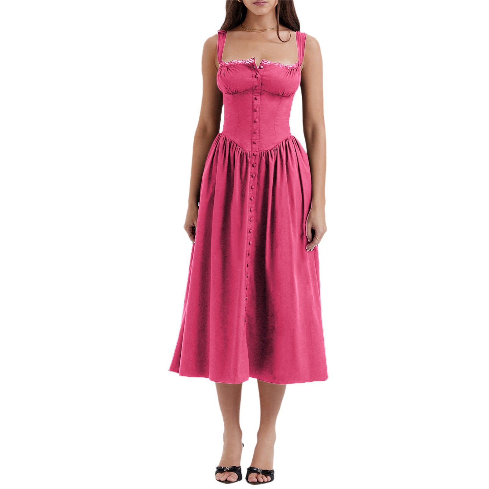 Floral Print Short Sleeve Maxi Dress - Off White